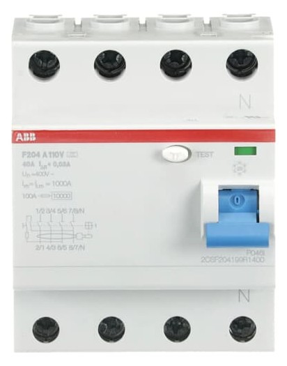 ABB F204A-40/0,03 FI-Schutzschalter 40A 30mA 4 Polig