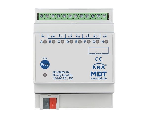 MDT Binäreingang BE-08024.02 8fach 4TE Ausführung 24VAC/DC