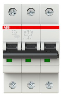 ABB S203-C16 Sicherungsautomat 3 Pol 16A