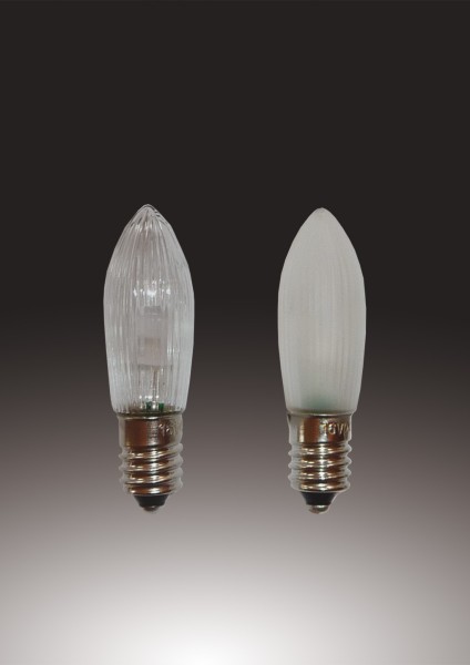 Hellum LED-Riffelkerze, 12 V 0,1W E10 klar, 3 Stk. Hellum 912333