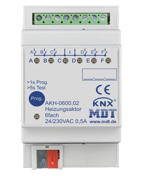 MDT Heizungsaktor AKH-0600.02 6fach 3TE REG 24-230VAC