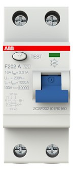 ABB F202A-16/0,01 FI-Schutzschalter 16A 10mA 2 Polig