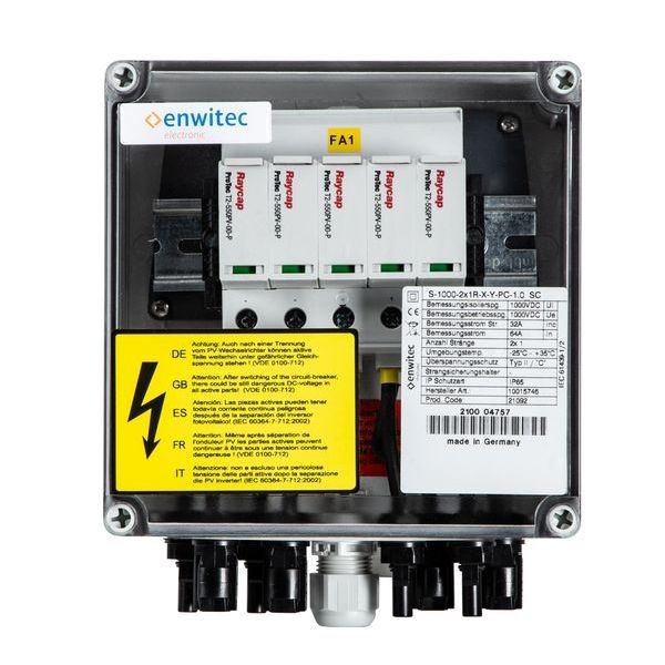 Enwitec 10015746 Generatoranschlusskasten S-1000-2x1R-X-Y-PC-1.0SC