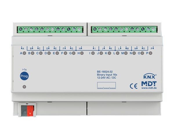 MDT Binäreingang BE-16024.02 16fach 8TE Ausführung 24VAC/DC
