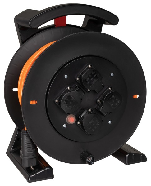 Jumbo-Kabeltrommel 2.0 40m H07BQF 3G2,5 qmm schwarz-orange