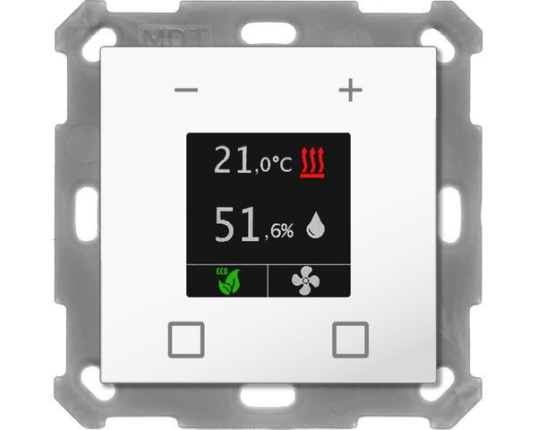 MDT Raumtemperaturregler SCN-RTR55S.01 Temperatur-/Feuchtesensor reinws glänz.