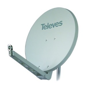 Televes S75QSD-W Sat Antenne Alu ws m.Masth 40mm